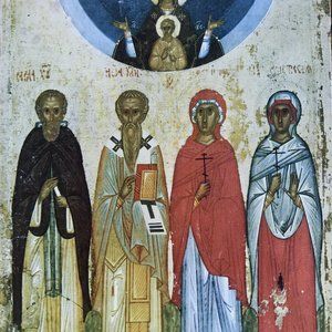 RUSSIAN ICON OF THE SELECTED SAINTS